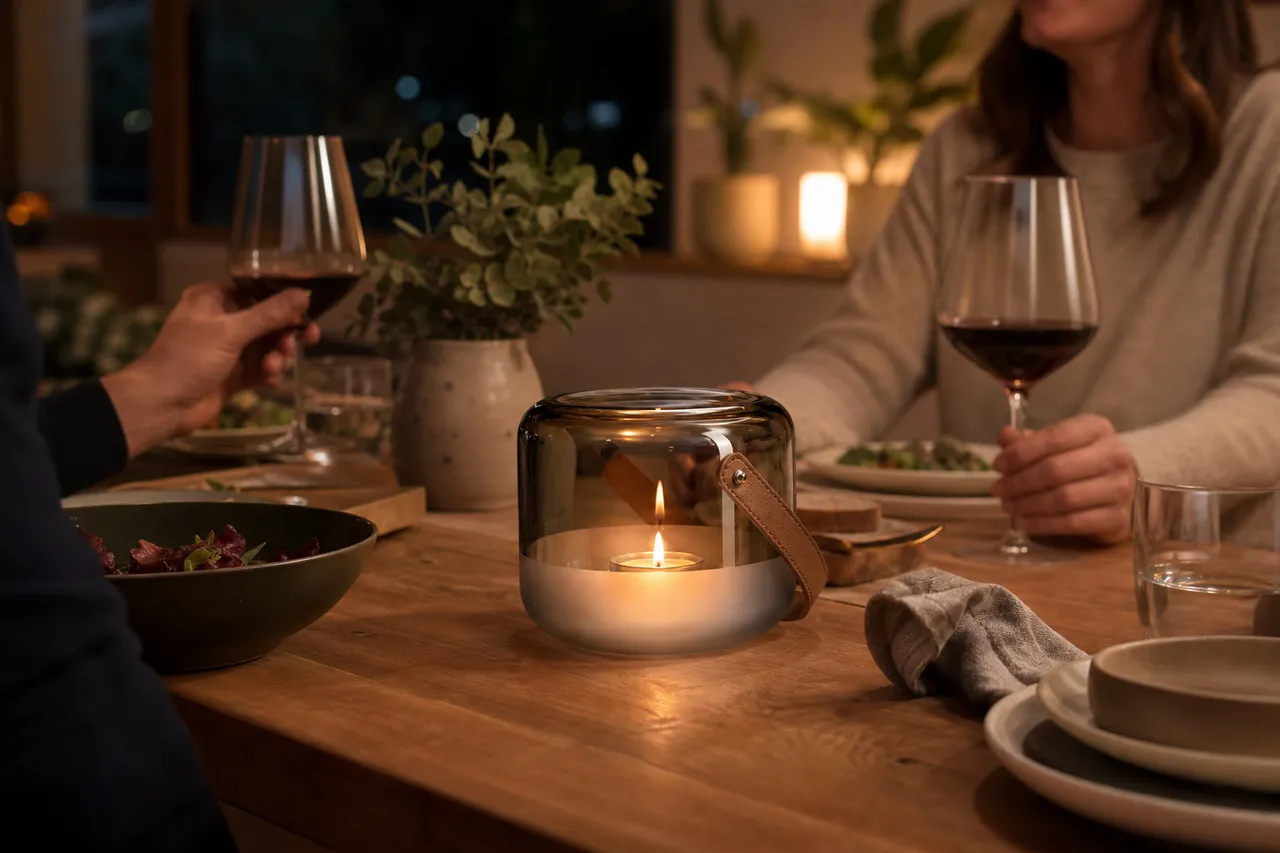 Warm light for evenings around the table