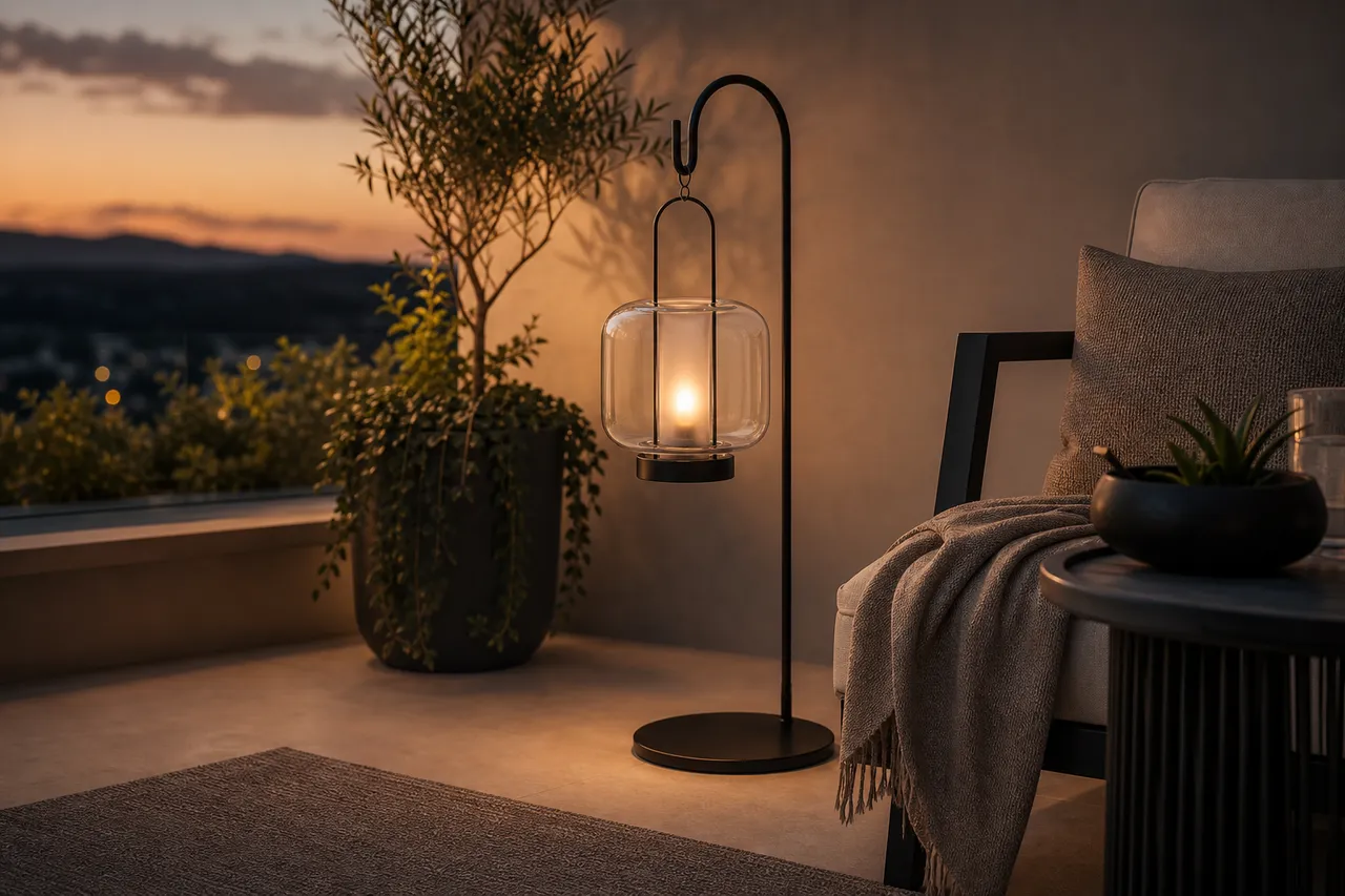 A small glow that completes the terrace