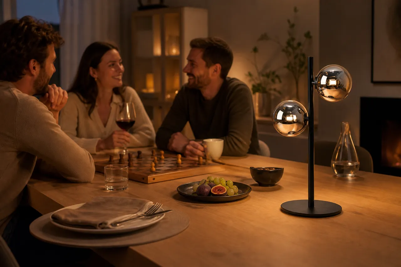 Elegant light for evenings around the table
