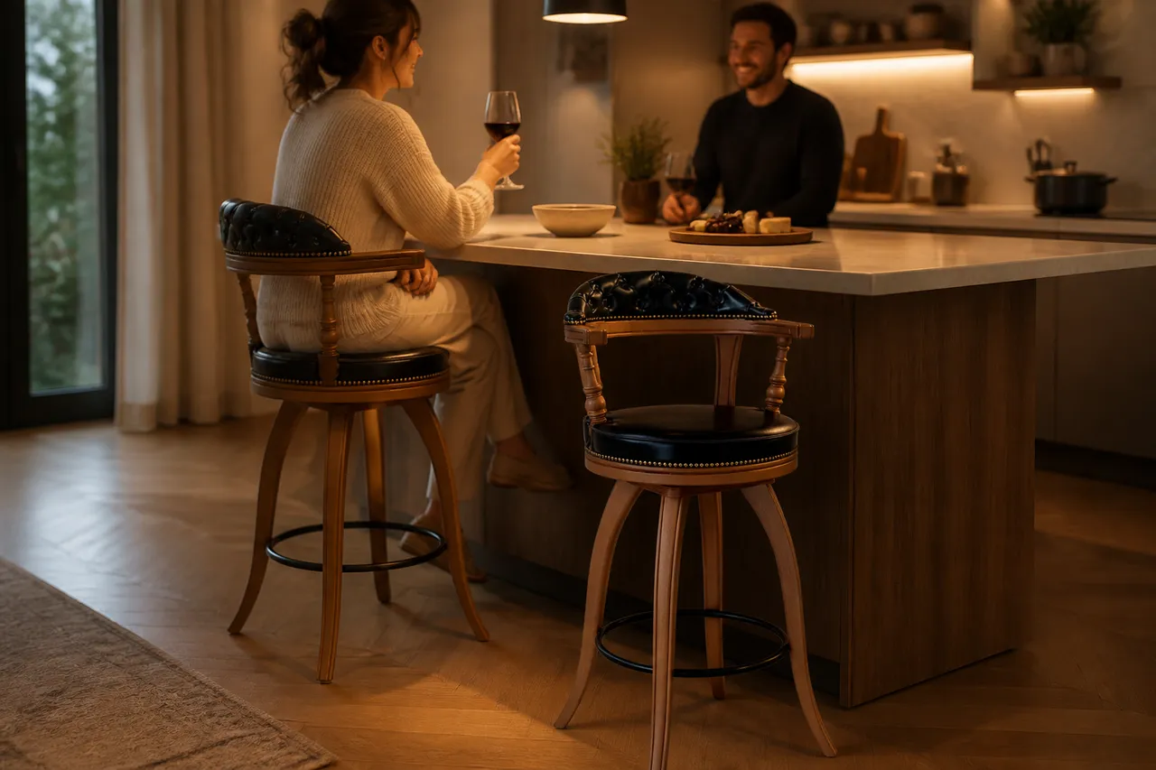 Retro character for longer moments at the counter