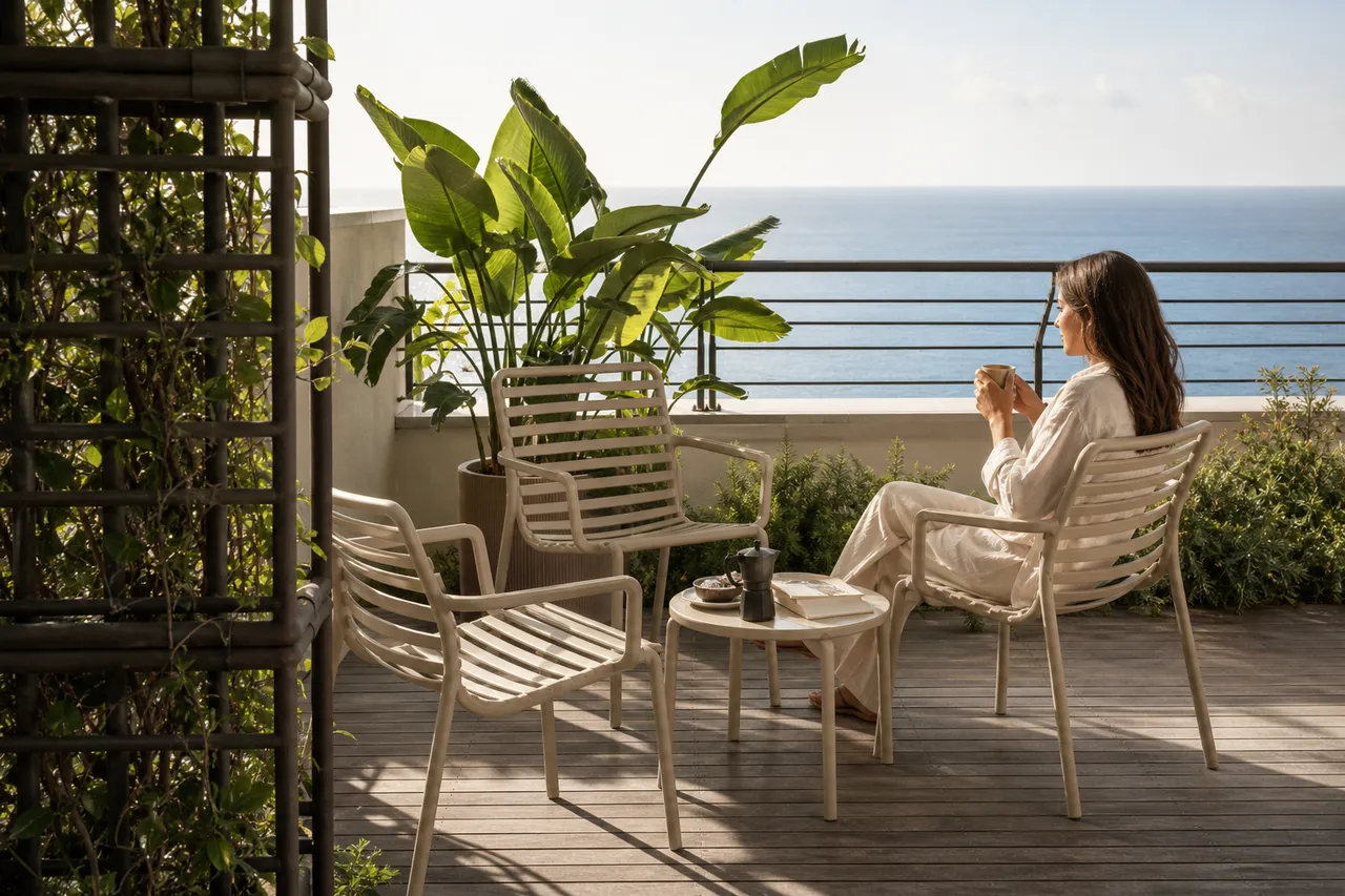 Sun-ready ease for everyday terrace moments